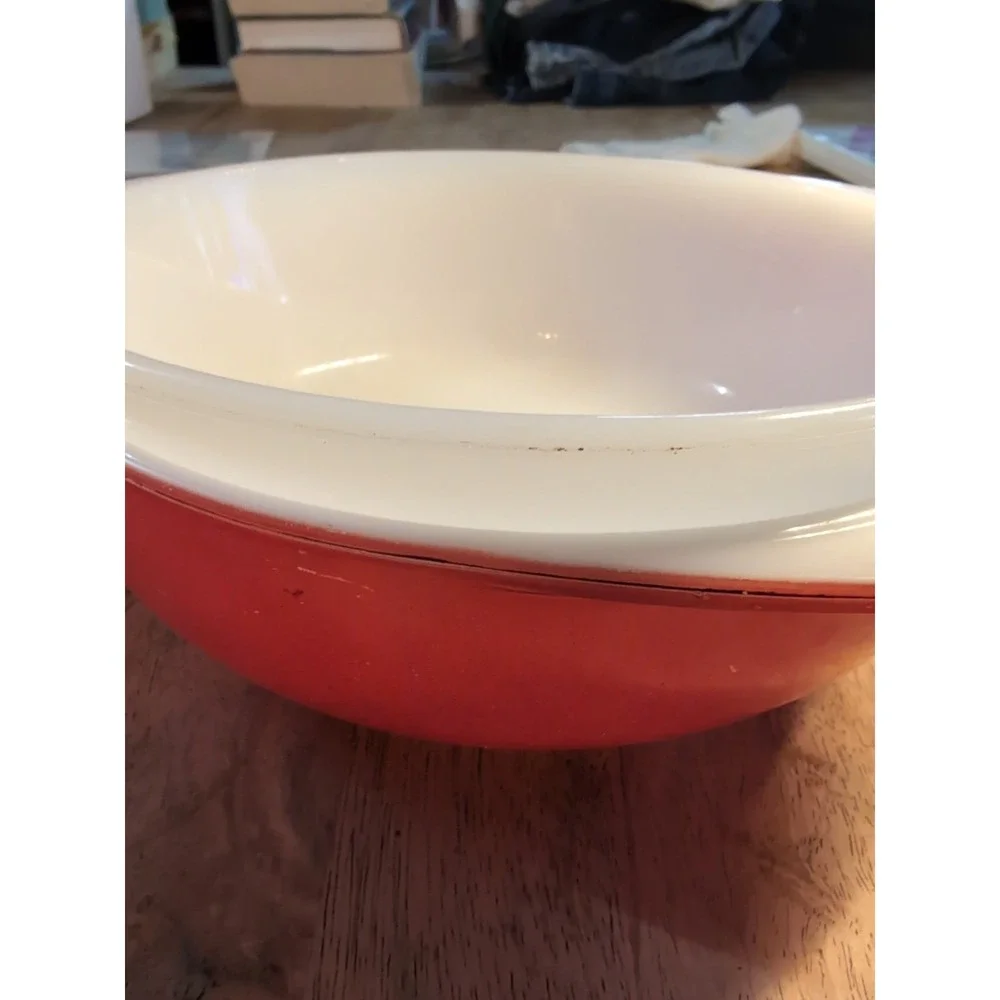 Vintage Pyrex Pink Casserole Baking Dish Bowl 2 Qt #024 White Glasbake Bowl 2Qt